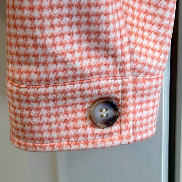Bagatelle Collection Salmon Checked Soft No Wrinkle Work or Casual Jacket sz.L - Picture 4 of 8